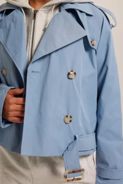 Jassen<America Today Trenchcoat Jimmy Lightblue|Khaki