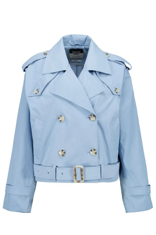 Jassen<America Today Trenchcoat Jimmy Lightblue|Khaki