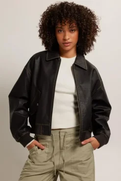 Jassen<America Today Trucker jacket Jellsa Black