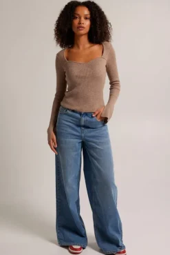 Truien & Vesten<America Today Trui Kami Brownmelange