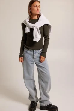 Truien & Vesten<America Today Trui Kim Offwhite|Grey/army|Black|Lime