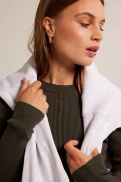 Truien & Vesten<America Today Trui Kim Offwhite|Grey/army|Black|Lime