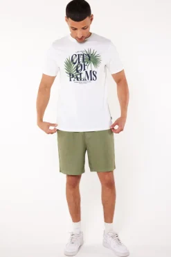 T-shirts & Polo's<America Today T-shirt Eaton Lilac|Offwhite