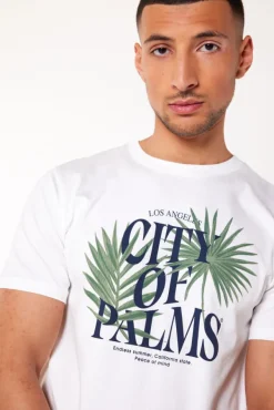 T-shirts & Polo's<America Today T-shirt Eaton Lilac|Offwhite