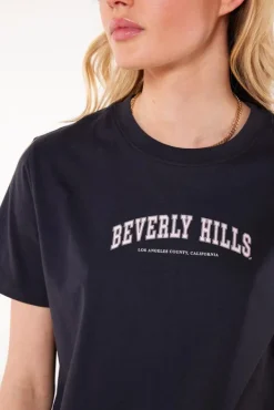 T-shirts & Tops<America Today T-shirt Elaine Washedblack|Offwhite