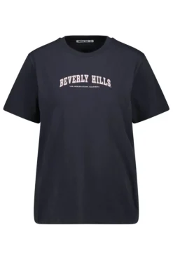 T-shirts & Tops<America Today T-shirt Elaine Washedblack|Offwhite