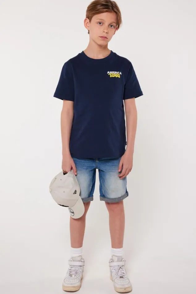 T-shirts & Polo's<America Today T-shirt Eldon JR White/red|Darkblue|Offwhite