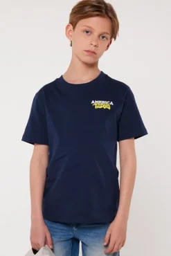 T-shirts & Polo's<America Today T-shirt Eldon JR White/red|Darkblue|Offwhite