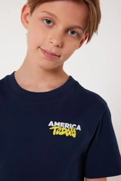 T-shirts & Polo's<America Today T-shirt Eldon JR White/red|Darkblue|Offwhite