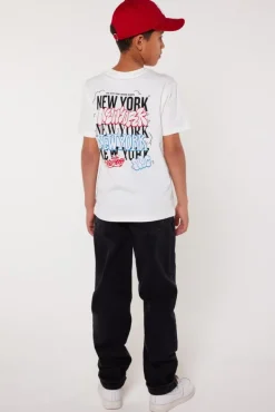 T-shirts & Polo's<America Today T-shirt Eldon JR White/red|Darkblue|Offwhite