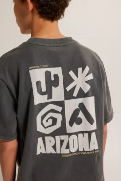 T-shirts & Polo's<America Today T-shirt Elliot JR Dullblack|Greencast|Offwhite