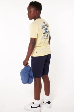 T-shirts & Polo's<America Today T-shirt Elliot JR White/blue|TrueBlue|Mud|Lightyellow