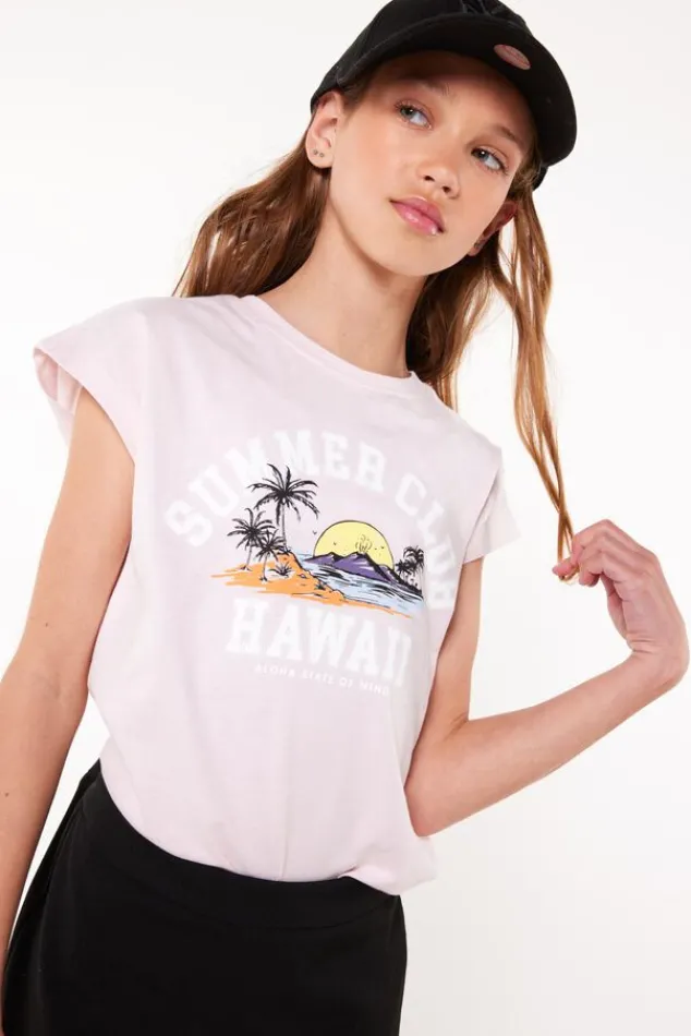 T-shirts &Tops<America Today T-shirt Else JR Lightpink|White