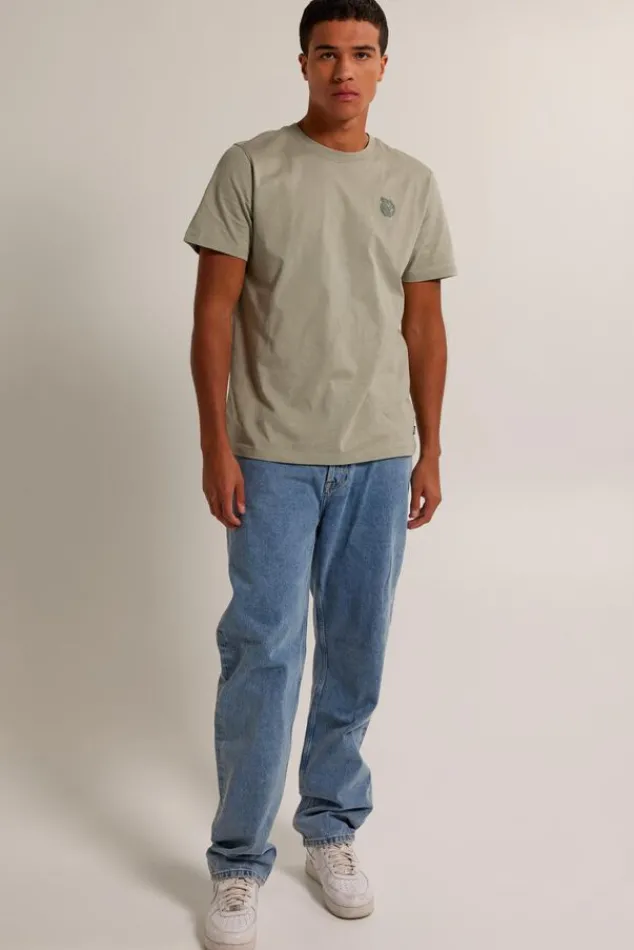 T-shirts & Polo's<America Today T-shirt Emile Offwhite|Washedblue|Seagreen