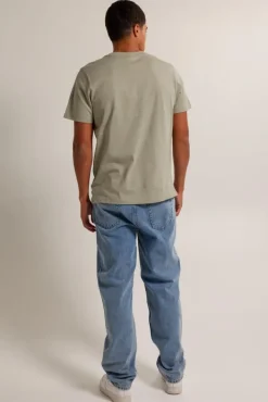 T-shirts & Polo's<America Today T-shirt Emile Offwhite|Washedblue|Seagreen