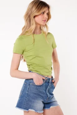 T-shirts & Tops<America Today T-shirt Es Dune|Moss|Offwhite