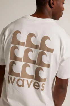 T-shirts & Polo's<America Today T-shirt Esper Cement|Washedblue|Offwhite