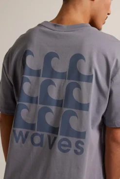 T-shirts & Polo's<America Today T-shirt Esper Cement|Washedblue|Offwhite