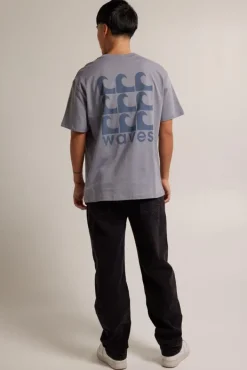 T-shirts & Polo's<America Today T-shirt Esper Cement|Washedblue|Offwhite