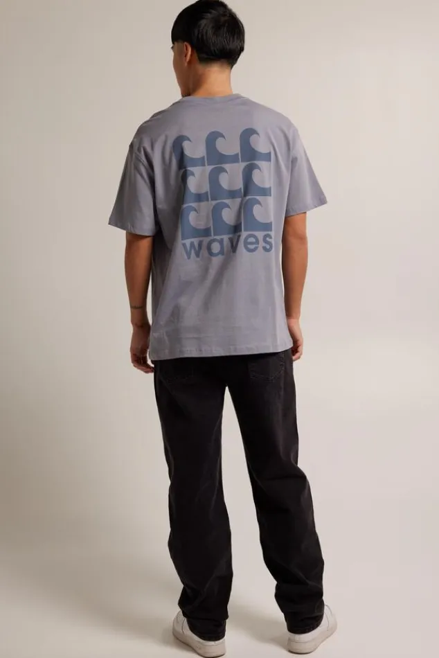 T-shirts & Polo's<America Today T-shirt Esper Cement|Washedblue|Offwhite