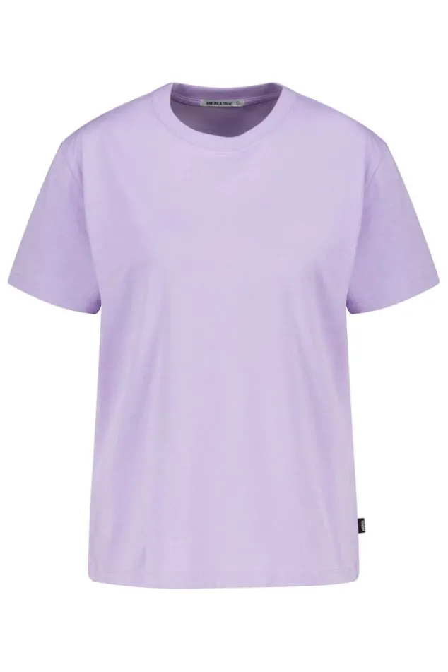 Ondergoed & Lounge<America Today T-shirt Esther Frenchblue|Oatmeal|Cascade|Lilac/purple