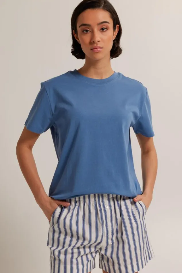 Ondergoed & Lounge<America Today T-shirt Esther Frenchblue|Oatmeal|Cascade|Lilac/purple