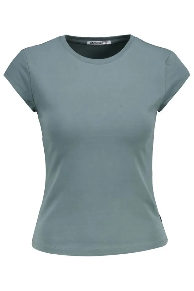 Ondergoed & Lounge<America Today T-shirt Gladys Black|Brown|White|Cascade