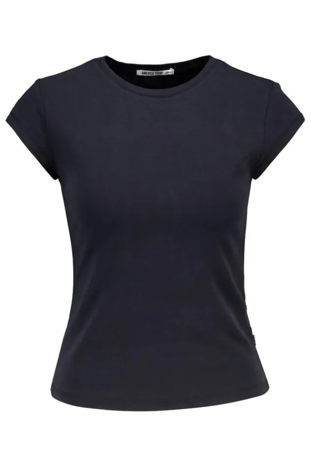 Ondergoed & Lounge<America Today T-shirt Gladys Black|Brown|White|Cascade