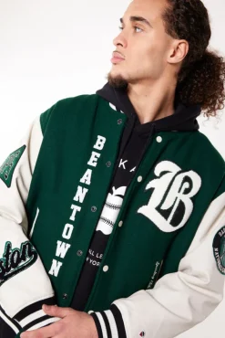 Varsity jackets|Jassen<America Today Varsity jacket Boston Joah Green|Black