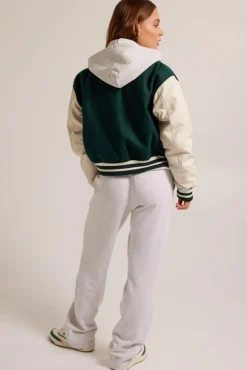 Varsity jackets|Jassen<America Today Varsity jacket Julia Brown/khaki|Darkgreen