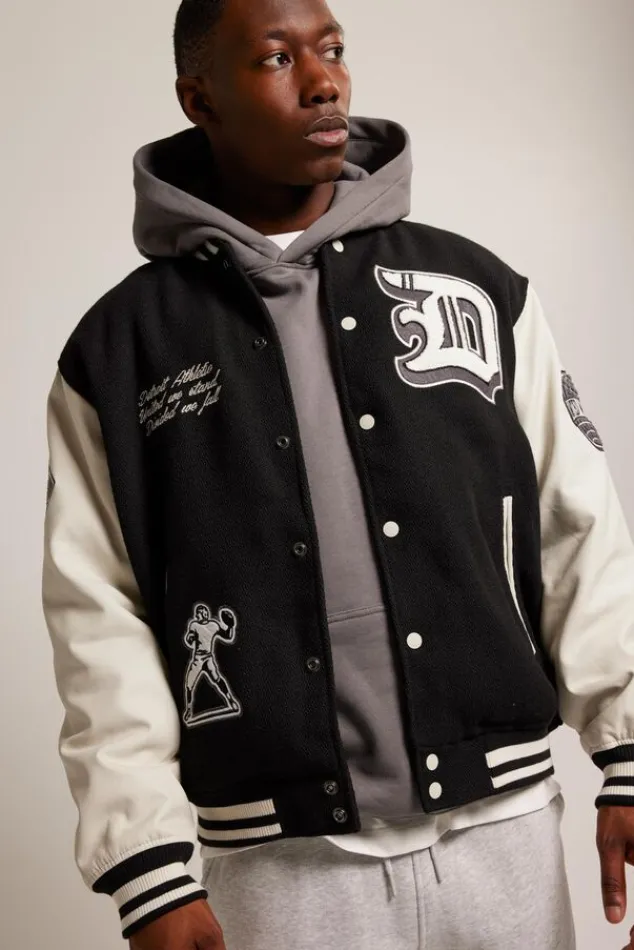 Varsity jackets|Jassen<America Today Varsity jacket Julian Black|Midnightgreen