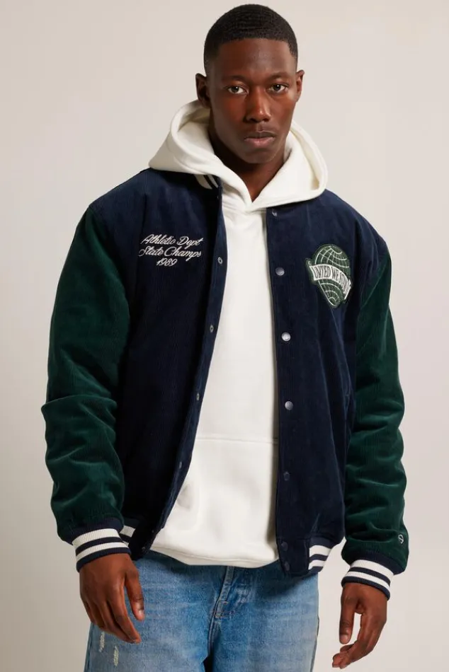 Varsity jackets|Jassen<America Today Varsity jacket Julian Cord Darkblue
